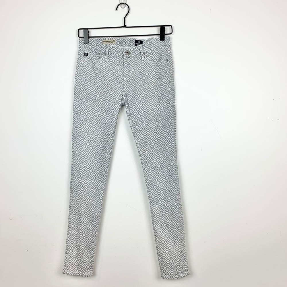 AG | Ankle Skinny Leggings gray Geometric print 25